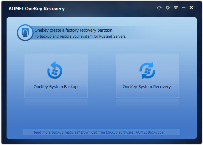 AOMEI OneKey Recovery Free