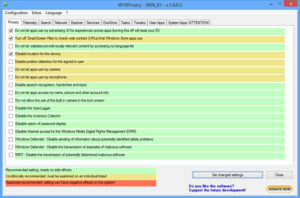 Windows 10 privacy tool