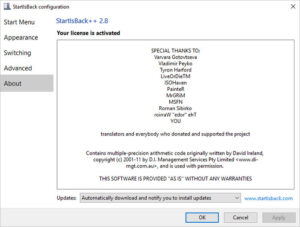 StartIsBack Key for Windows 10